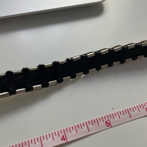 Vintage 80s Silver Toned Stretch Scale Waist Belt - Picture 10 of 12